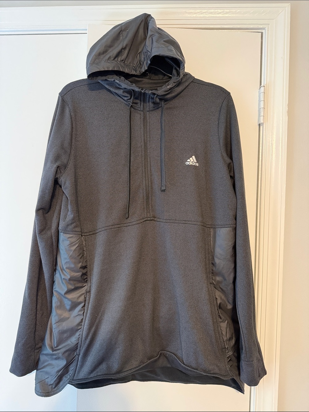 adidas women’s Black Half-Zip Pullover Hoodie Lined XL